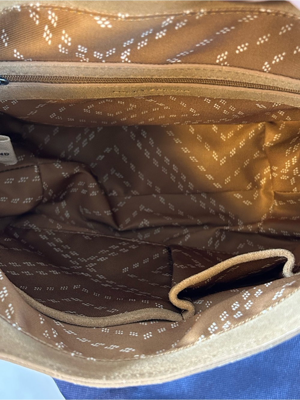 NWOT Gorgeous Lucky Brand Tan Suede Hobo Bag with Ring Accent - Picture 9 of 12